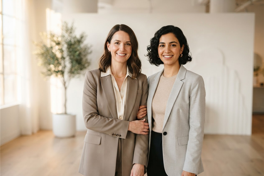 Louise and Amy, founders of The Shiny Happy Cleaning Company